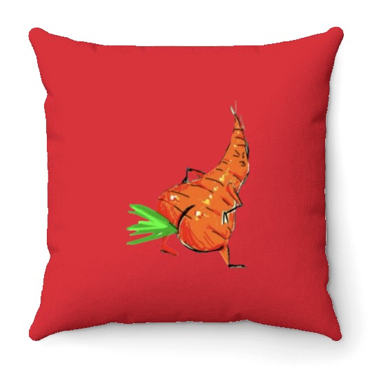 Thicc Carrot Throw Pillows