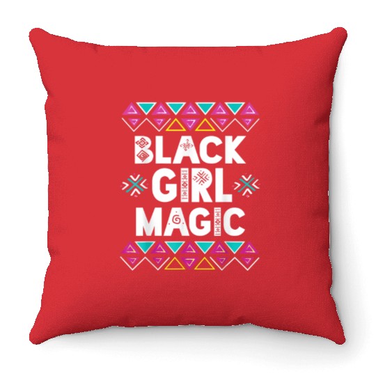 Black Girl Magic Melanin Pride Throw Pillows
