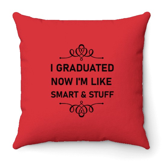 Funny College High School Graduation Gift Senior Throw Pillows