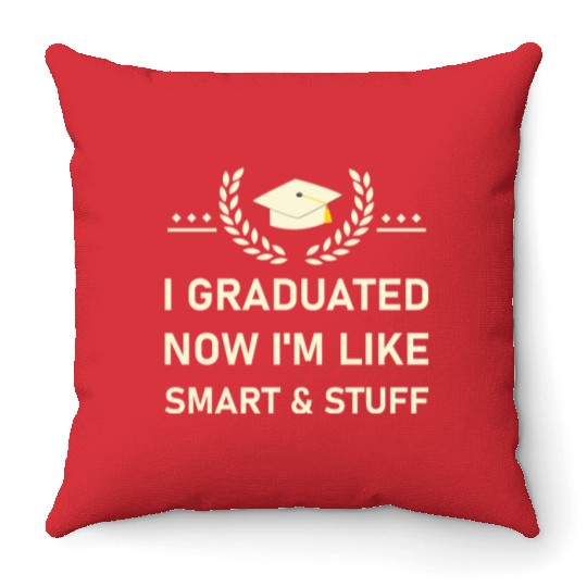 Funny College High School Graduation Gift Senior Throw Pillows