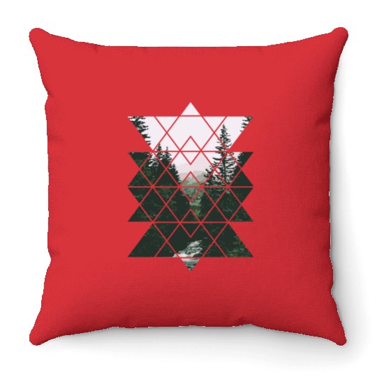 Sacred Geometric Nature Design For Men & Women Throw Pillows