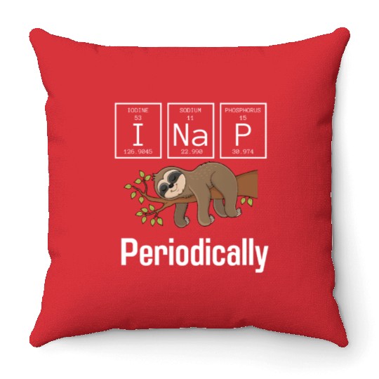 Tropical Zoo Animal Funny Gift Science Sloth Throw Pillows