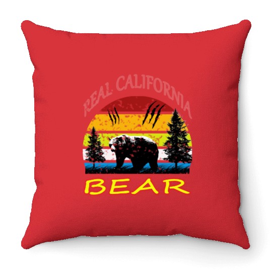 California BEAR Throw Pillows
