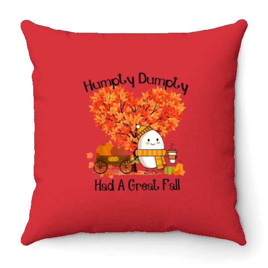 Humpty Dumpty Had A Great Fall Throw Pillows