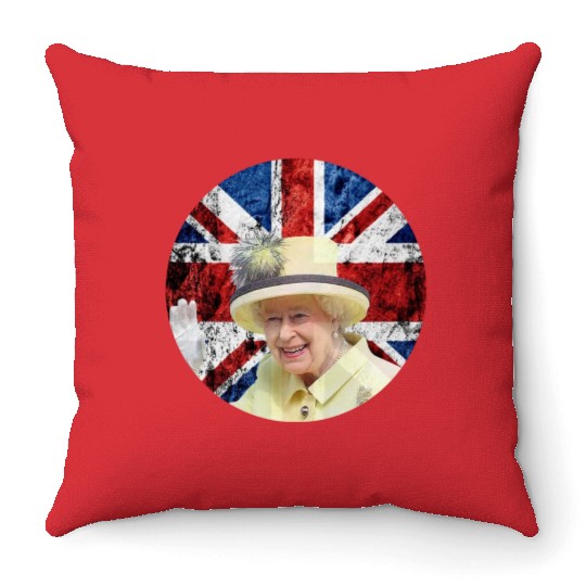 Queen Elizabeth II Rest in Peace Elizabeth Throw Pillows