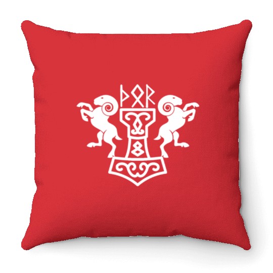 Thor Ram Throw Pillows