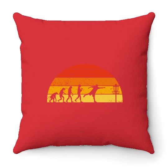 Disc Golf Disc Golfing Player Ultimate Frisbee Throw Pillows
