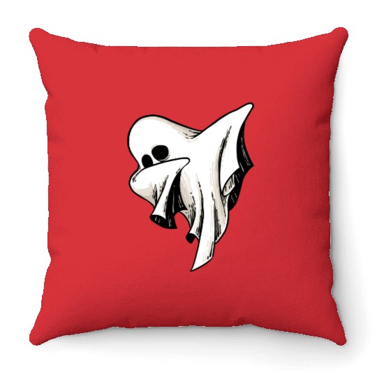 Halloween Dabbing Ghost Throw Pillows