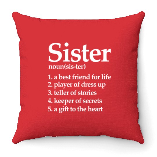 Sister Definition Throw Pillows