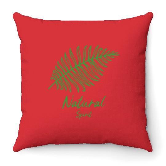 Natural Spirit Fern leaf nature green gift idea Throw Pillows
