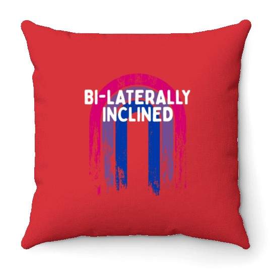 Bi-Laterally Inclined Bisexual LGBTQ Bi Pride Throw Pillows