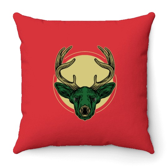 Reh Tier Deer Reindeer Gift Sweden Throw Pillows