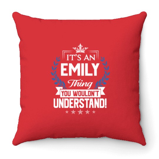 Emily Name Throw Pillows - Emily Things Name 2 Gift Item