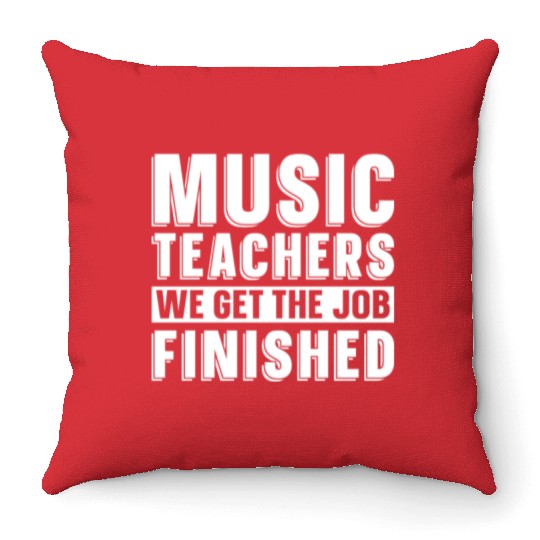 Music Teacher music nout Throw Pillows