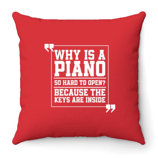 Music Teacher Piano Throw Pillows