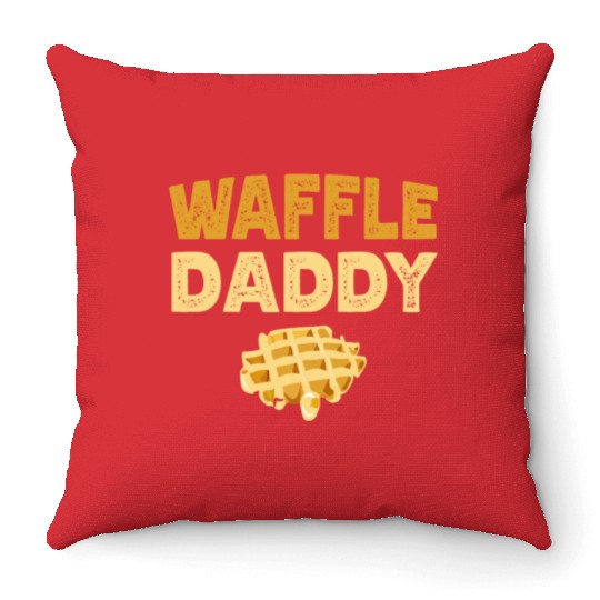 Waffle Daddy Food Waffle Whisperer Fathers Day Throw Pillows