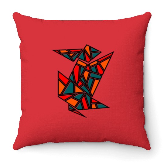 Abstract Stained Glass Throw Pillows