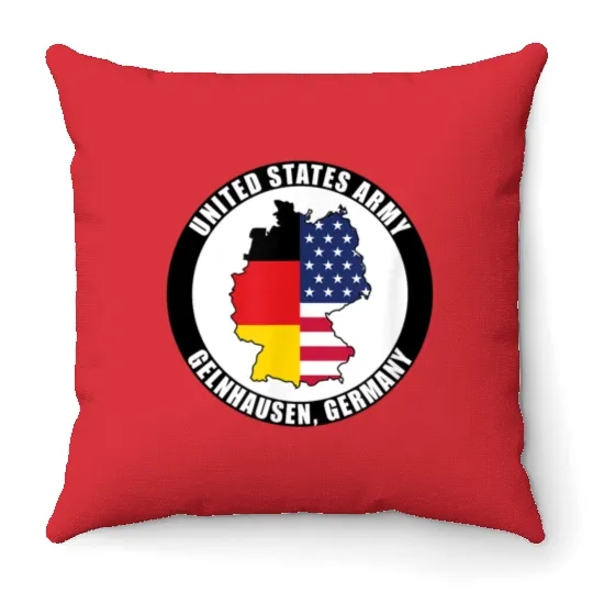 Germany United States Army Military Veteran Throw Pillows