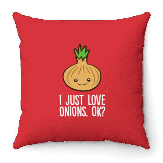 Onion - I just love onions, ok? Throw Pillows