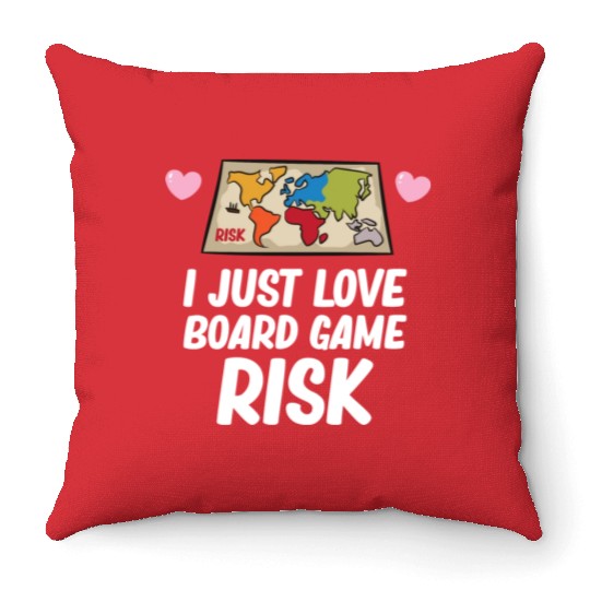 Risk - I just love board game risk Throw Pillows