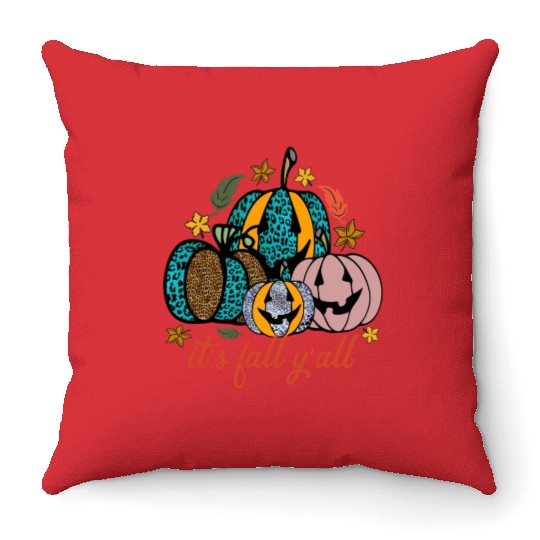 It s Fall Y all Sublimation 01 Throw Pillows