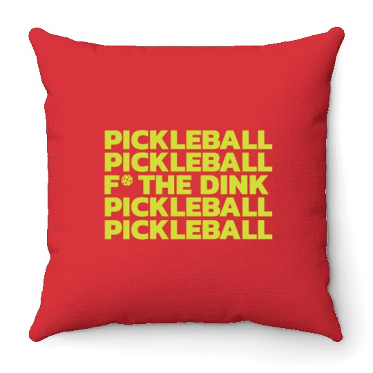 Pickleball Pickleball Neon Throw Pillows