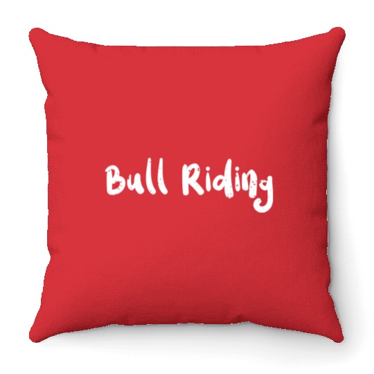 Bull Riding - Texas Throw Pillows