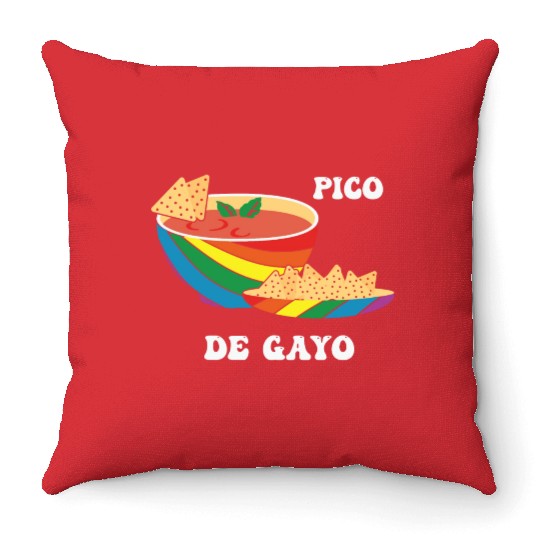 LBGT Flag Gay Pride Human Vintage Rainbow Throw Pillows