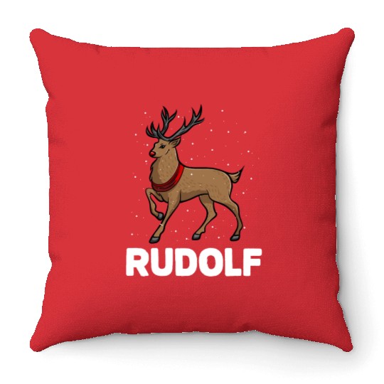Christmas Santa's Reindeer Lazy Costume Rudolph Throw Pillows