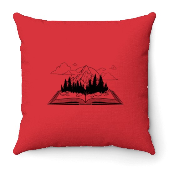 Gifts for Book Lovers, Books Literature Nature Throw Pillows