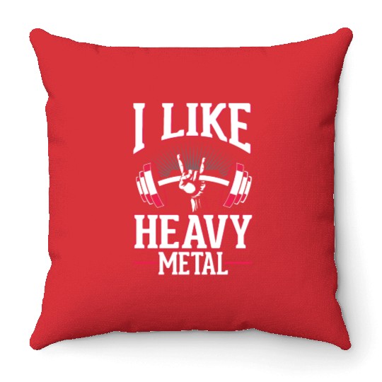 Men Women Weightlifting Gym Fitness Humor Throw Pillows