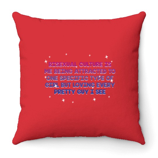 Bisexual Is Being Attracted Bi LGBTQ Bi Pride Throw Pillows