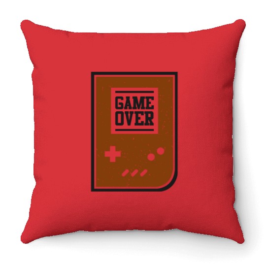 Game Over Video Game Player Gamer Gaming Gifts Throw Pillows