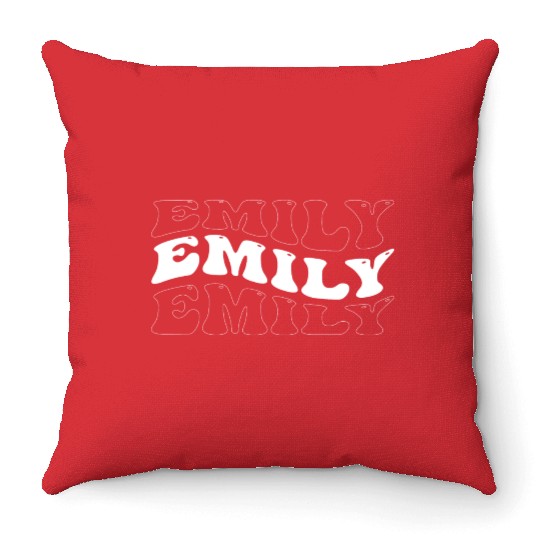 Funny Emily Groovy 4 Men Women Cool Emily Tie Dye Throw Pillows
