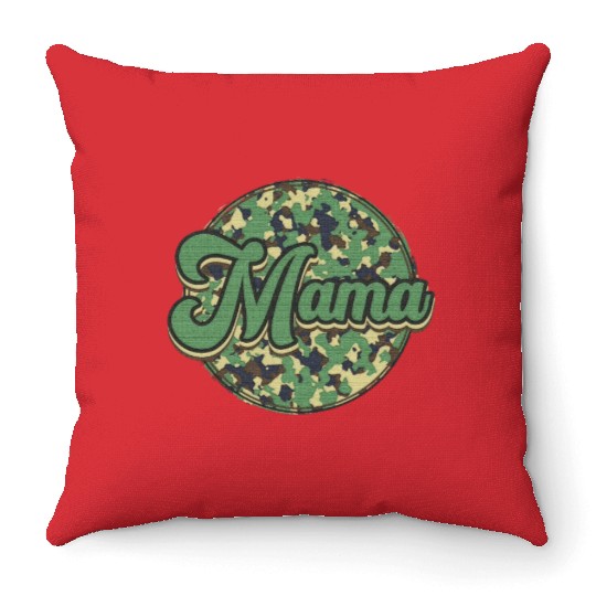 Camo Mama Throw Pillows, Camo sublimation design,