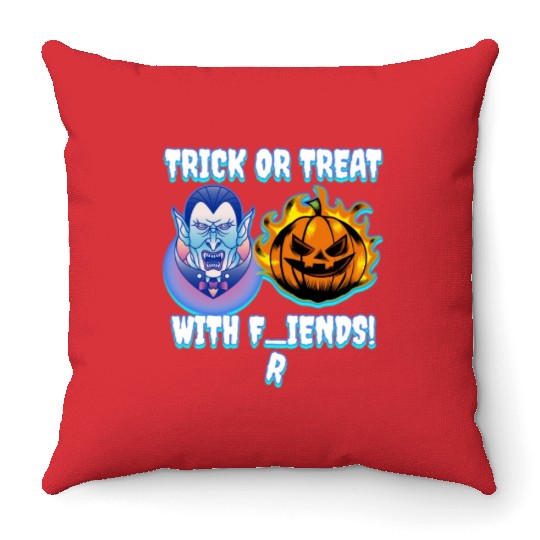 Trick or Treat with F(r)iends! Vampire & Pumpkin W Throw Pillows