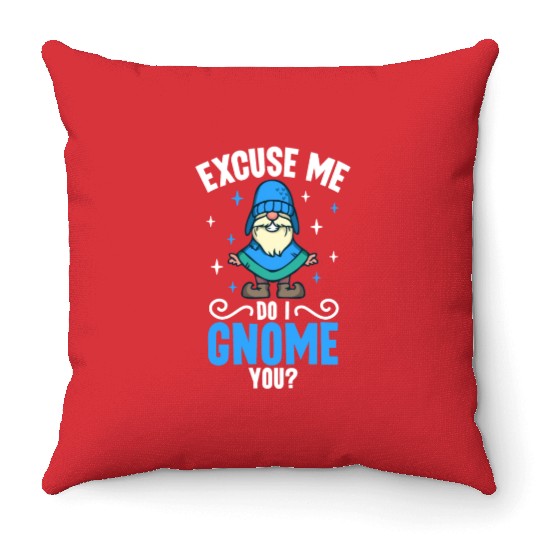 Garden Gnomes Gnome Lover Funny Gnome Gardening Throw Pillows