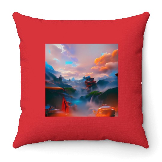 A Timeless World in a Distant Solar System Bright Throw Pillows