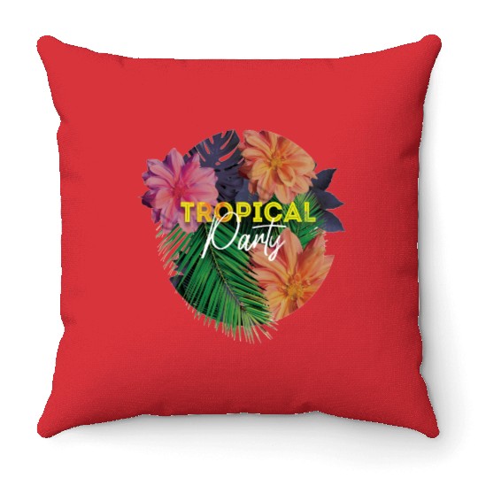 Tropical Party Throw Pillows