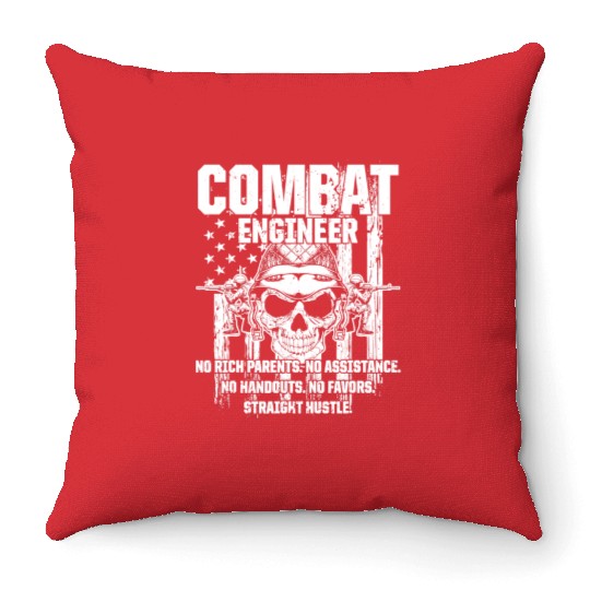 Combat Engineer Usa Military Sapper Throw Pillows