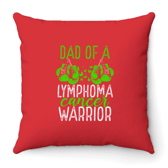 Dad Lymphoma Cancer Awareness Fathers Day Papa Throw Pillows
