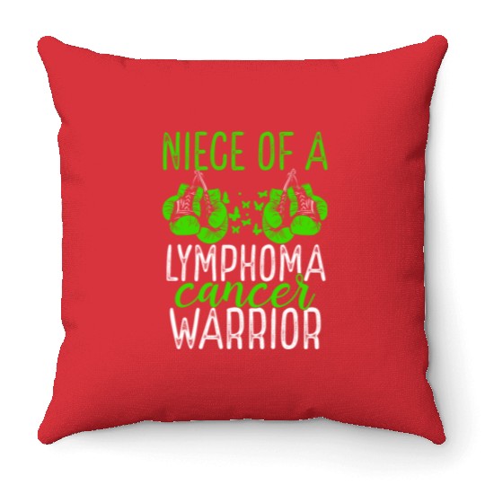 Niece Lymphoma Cancer Awareness Aunt Uncle Throw Pillows