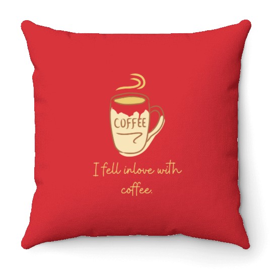 Okay, but first coffee Throw Pillows