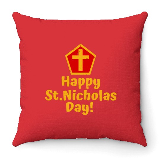 Saint Nicholas Throw Pillows