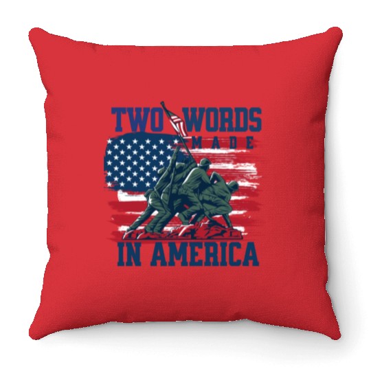 U S Army Veteran Flag 2 Throw Pillows