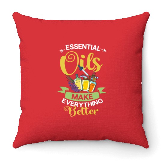 Essential Oil Diffuser Peppermint Aromatherapy Throw Pillows