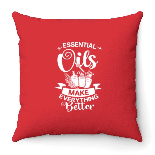 Essential Oil Diffuser Peppermint Aromatherapy Throw Pillows