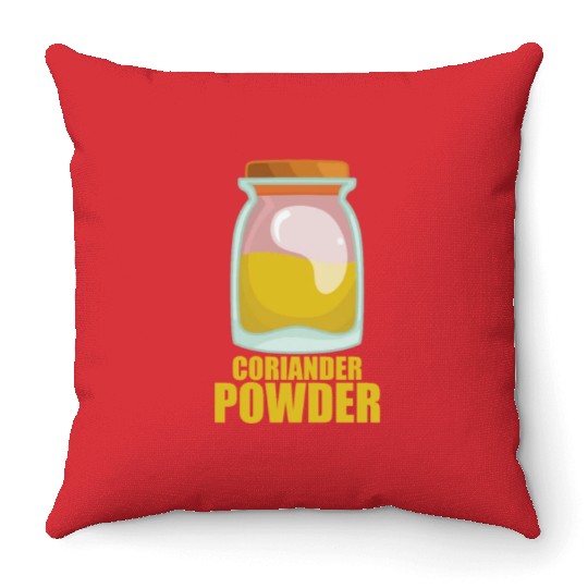 Coriander Powder Spice Flavor Food Cooking Throw Pillows