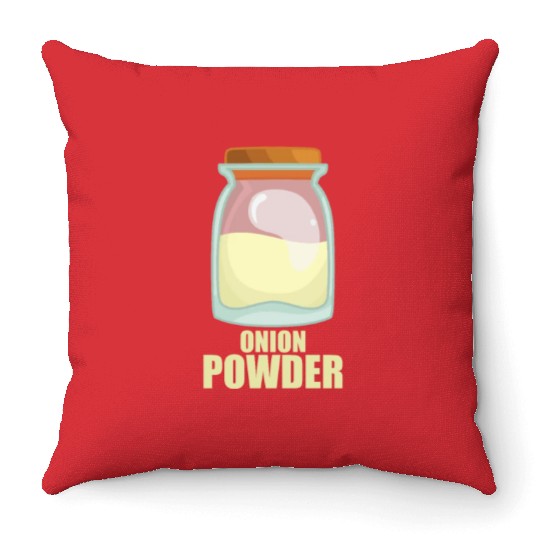Onion Powder Spice Flavor Food Cooking Throw Pillows