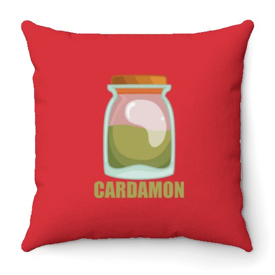 Cardamon Spice Flavor Food Cooking Throw Pillows